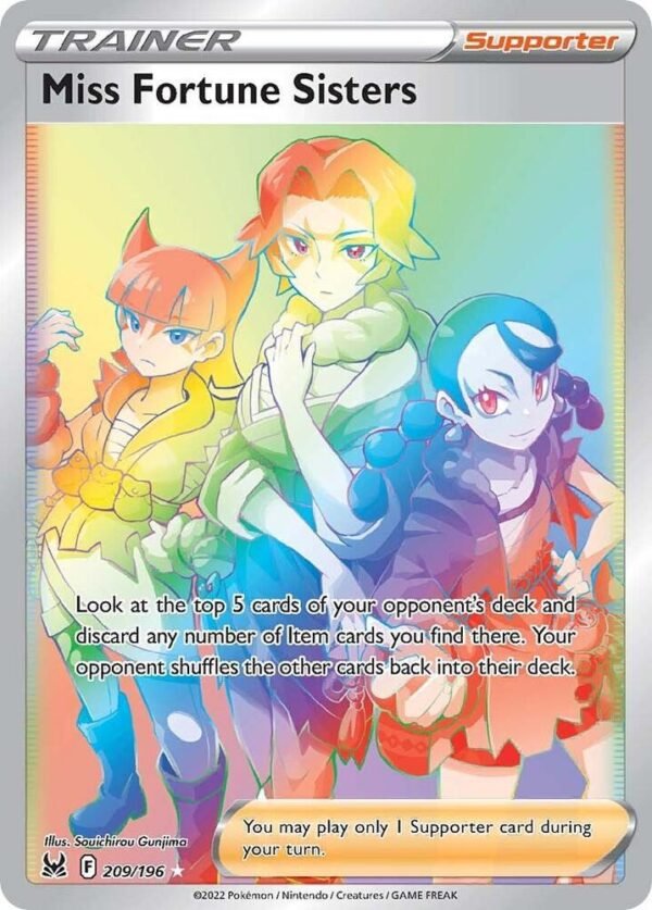 Miss Fortune Sisters (Secret) 209/196 Holofoil SWSH11: Lost Origin