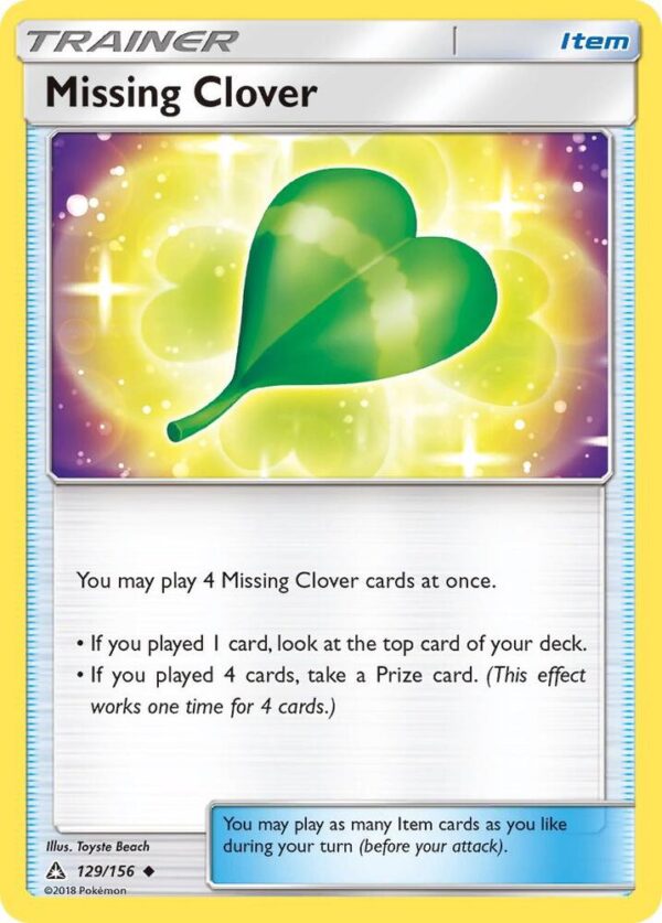 Missing Clover 129/156 Normal SM – Ultra Prism
