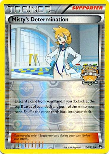 Misty’s Determination 104/122 (Regional Championships) Reverse Holofoil League & Championship Cards