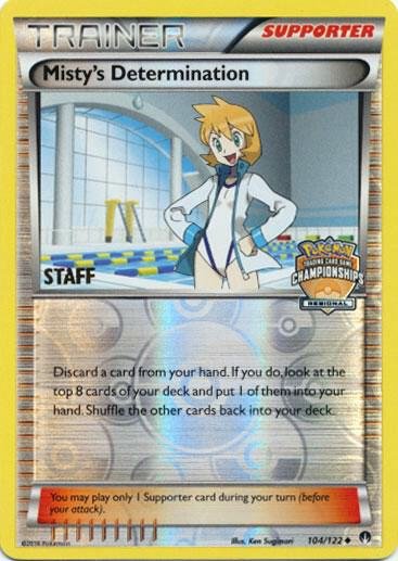 Misty’s Determination 104/122 (Regional Championships) [Staff] Reverse Holofoil League & Championship Cards