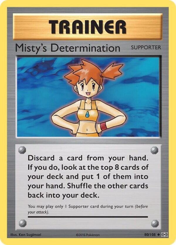 Misty’s Determination 80/108 Reverse Holofoil XY – Evolutions Misty’s Determination 80/108 Reverse Holofoil XY – Evolutions