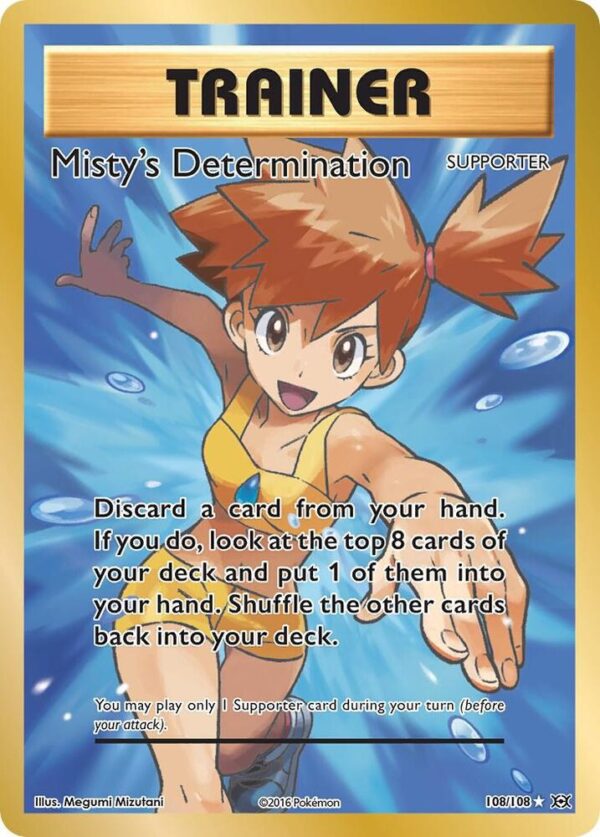 Misty’s Determination (Full Art) 108/108 Holofoil XY – Evolutions