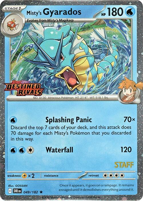 Misty’s Gyarados (Prerelease) [Staff] 049/182 Holofoil Miscellaneous Cards & Products