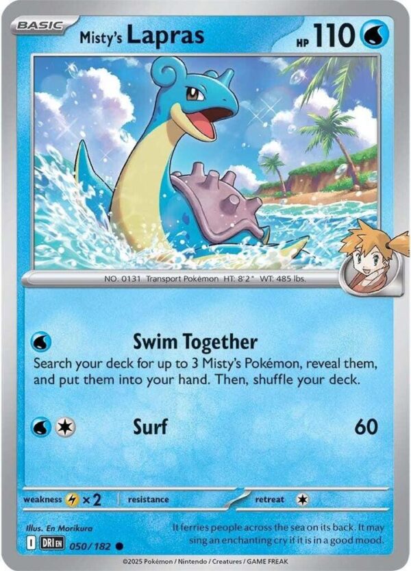 Misty’s Lapras 050/182 Reverse Holofoil SV10: Destined Rivals