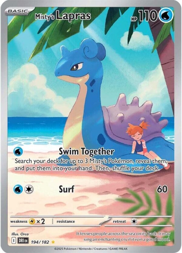 Misty’s Lapras 194/182 Holofoil SV10: Destined Rivals Misty’s Lapras 194/182 Holofoil SV10: Destined Rivals