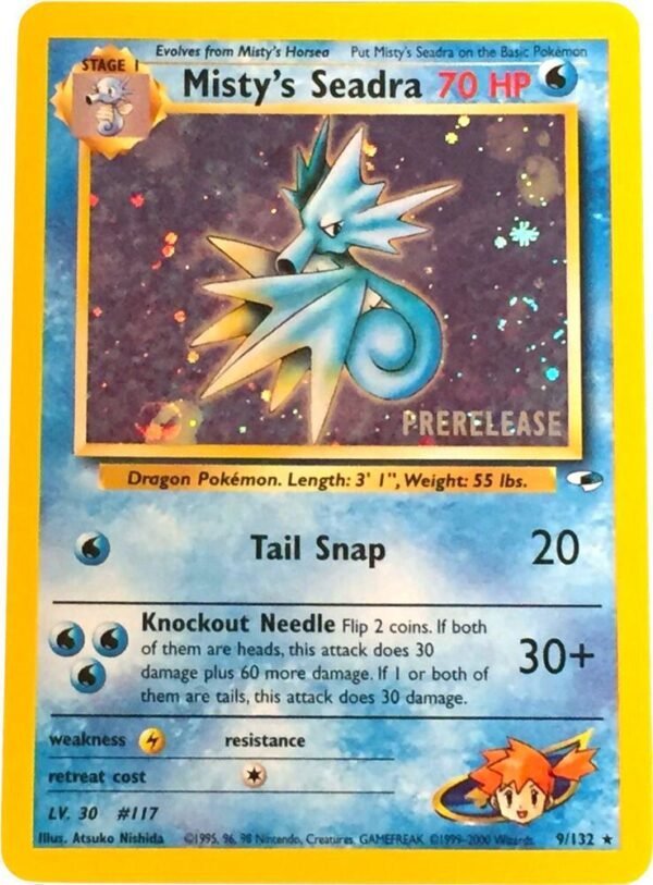 Misty’s Seadra (Prerelease) 009/132 Holofoil WoTC Promo Misty’s Seadra (Prerelease) 009/132 Holofoil WoTC Promo