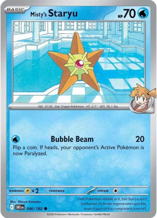 Misty’s Staryu 046/182 Reverse Holofoil SV10: Destined Rivals