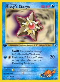 Misty's Staryu | 090/132 | 1st Edition | Gym Heroes