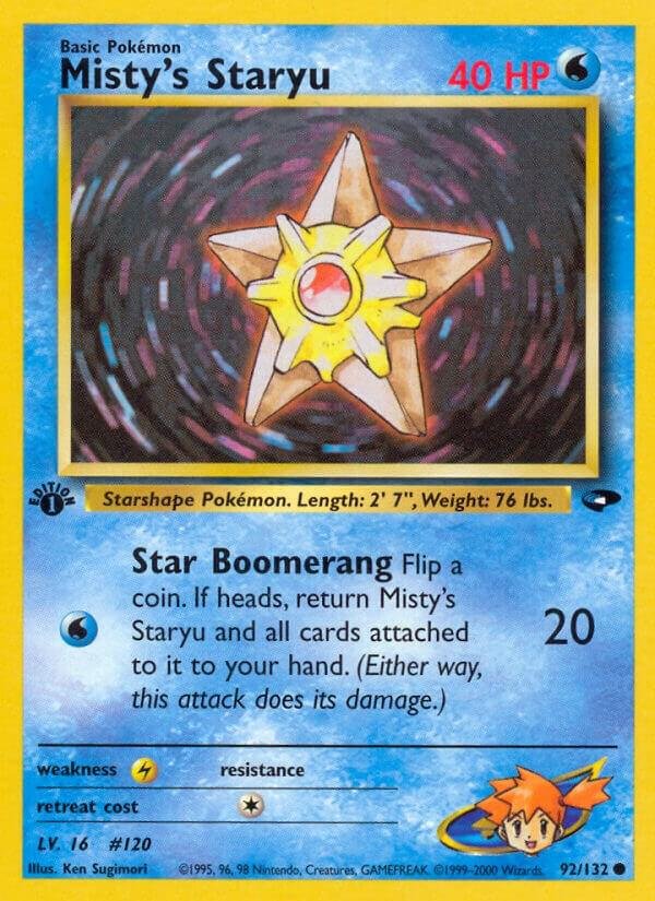 Misty’s Staryu 092/132 1st Edition Gym Challenge