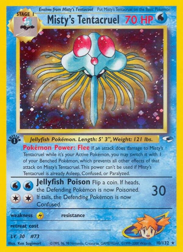 Misty’s Tentacruel 010/132 1st Edition Holofoil Gym Heroes
