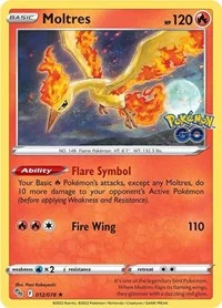 Moltres | 012/078 | Holofoil | Pokemon GO Moltres | 012/078 | Holofoil | Pokemon GO