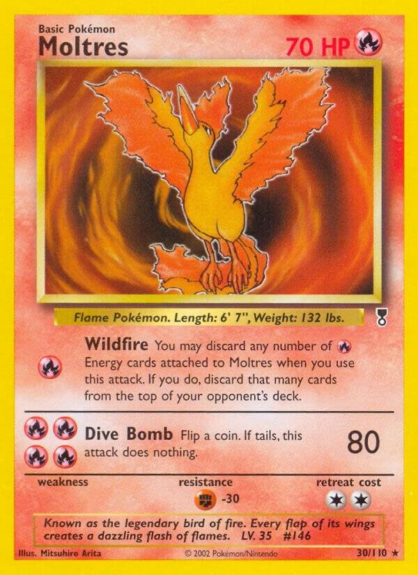 Moltres 030/110 Reverse Holofoil Legendary Collection
