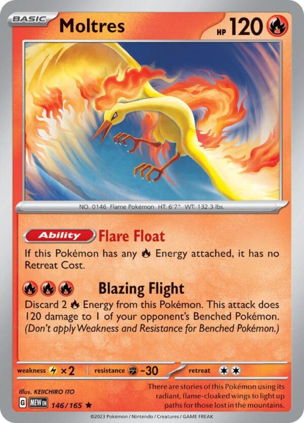 Moltres 146/165 Holofoil SV: Scarlet & Violet 151