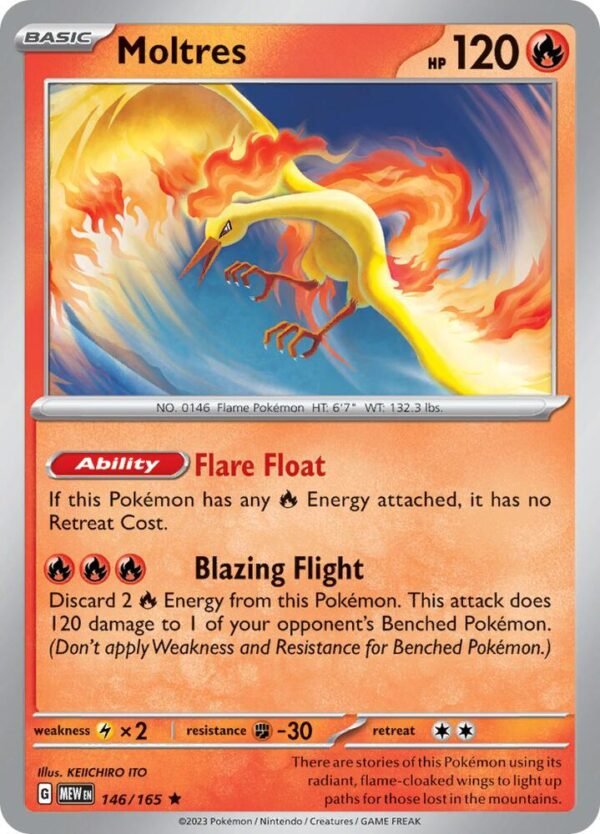 Moltres 146/165 Reverse Holofoil SV: Scarlet & Violet 151