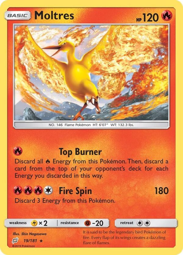 Moltres 19/181 Reverse Holofoil SM – Team Up