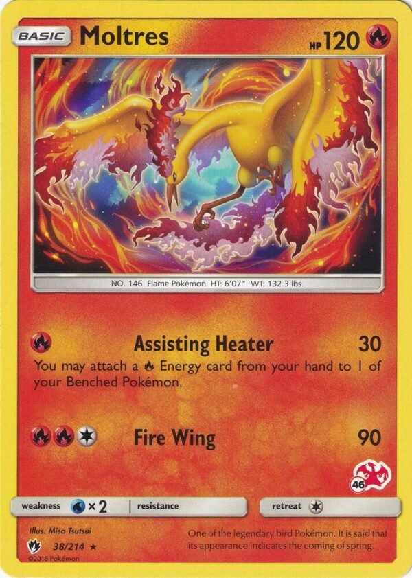 Moltres 38/214 (#46 Charizard Stamped) 038/214 Normal Battle Academy