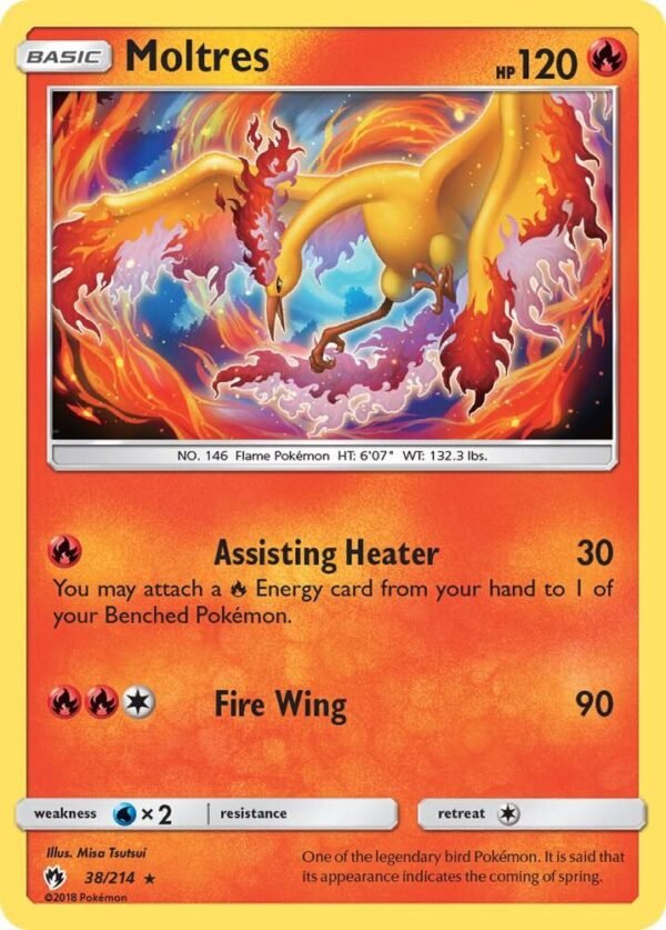 Moltres 38/214 Reverse Holofoil SM – Lost Thunder