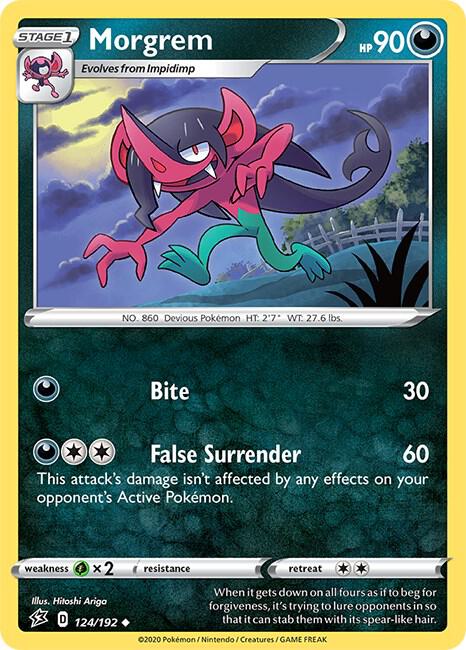 Morgrem 124/192 Reverse Holofoil SWSH02: Rebel Clash Morgrem 124/192 Reverse Holofoil SWSH02: Rebel Clash