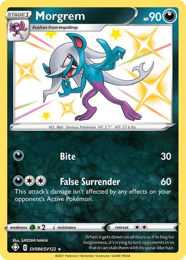 Morgrem SV084/SV122 Holofoil Shining Fates: Shiny Vault Morgrem SV084/SV122 Holofoil Shining Fates: Shiny Vault