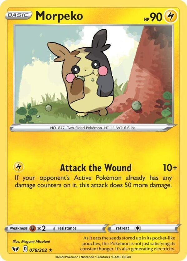 Morpeko 078/202 Normal SWSH01: Sword & Shield Base Set Morpeko 078/202 Normal SWSH01: Sword & Shield Base Set