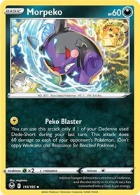 Morpeko | 116/195 | Reverse Holofoil | SWSH12: Silver Tempest Morpeko | 116/195 | Reverse Holofoil | SWSH12: Silver Tempest