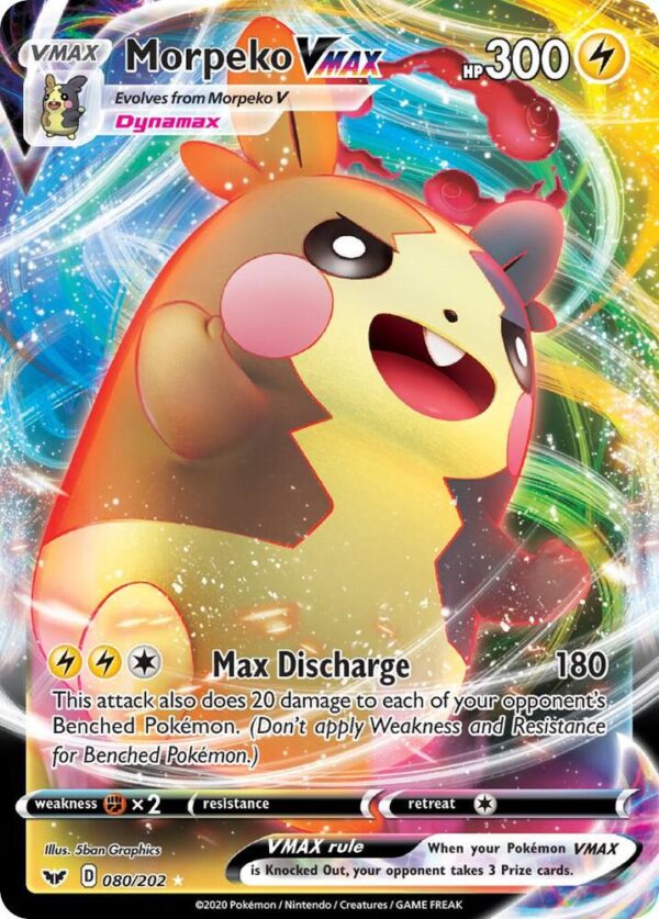 Morpeko VMAX 080/202 Holofoil SWSH01: Sword & Shield Base Set Morpeko VMAX 080/202 Holofoil SWSH01: Sword & Shield Base Set