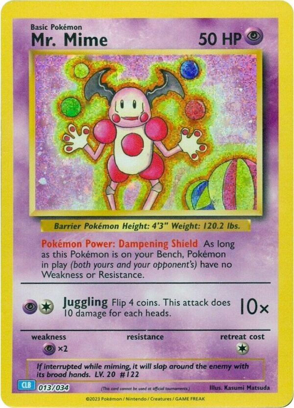 Mr. Mime 013/034 Holofoil Trading Card Game Classic