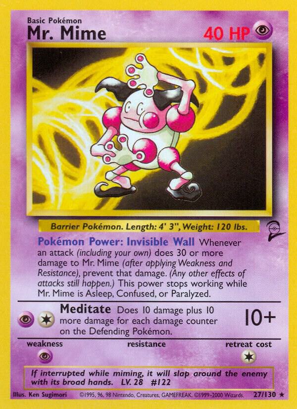 Mr. Mime 027/130 Normal Base Set 2 Mr. Mime 027/130 Normal Base Set 2