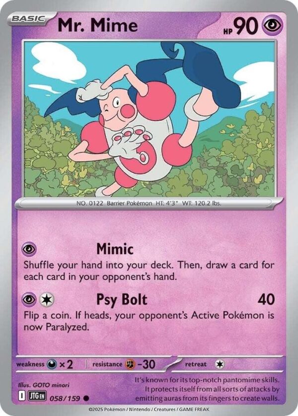 Mr. Mime 058/159 Normal SV09: Journey Together Mr. Mime 058/159 Normal SV09: Journey Together