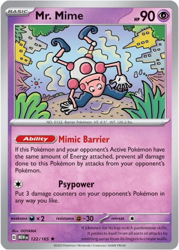 Mr. Mime 122/165 Reverse Holofoil SV: Scarlet & Violet 151