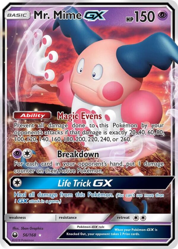 Mr. Mime GX 56/168 Holofoil SM – Celestial Storm