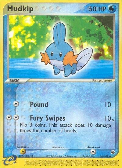 Mudkip 60/109 Reverse Holofoil Ruby and Sapphire