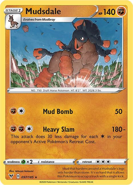 Mudsdale 097/185 Normal SWSH04: Vivid Voltage Mudsdale 097/185 Normal SWSH04: Vivid Voltage