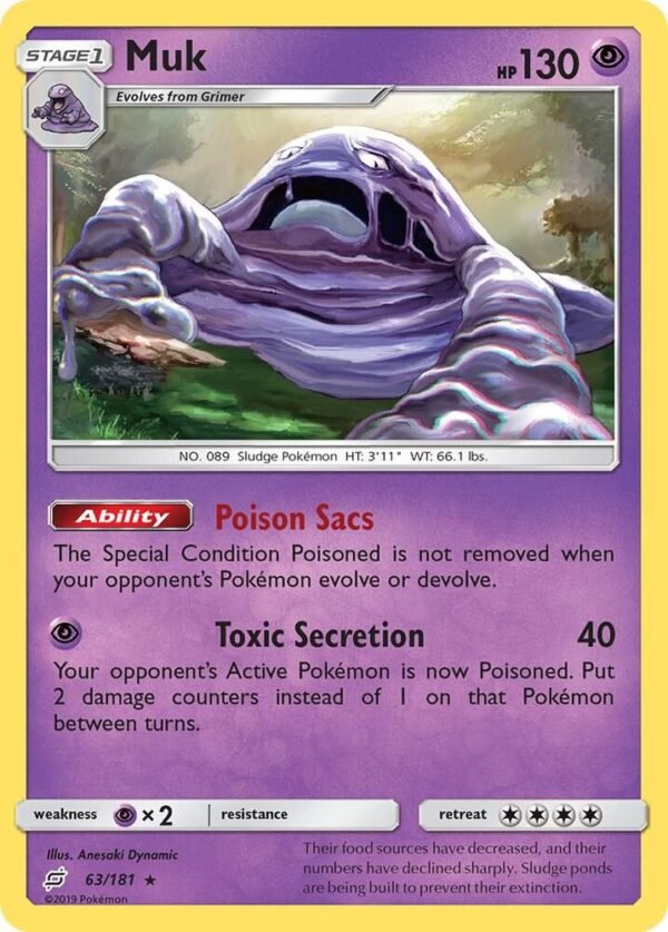 Muk 63/181 Reverse Holofoil SM – Team Up Muk 63/181 Reverse Holofoil SM – Team Up