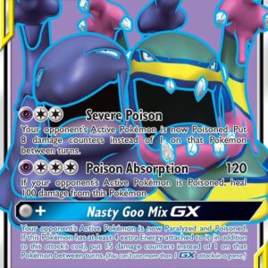 Muk & Alolan Muk GX (196) (Full Art) 196/214 Holofoil SM – Unbroken Bonds