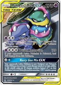 Muk & Alolan Muk GX (197) (Full Art) | 197/214 | Holofoil | SM - Unbroken Bonds