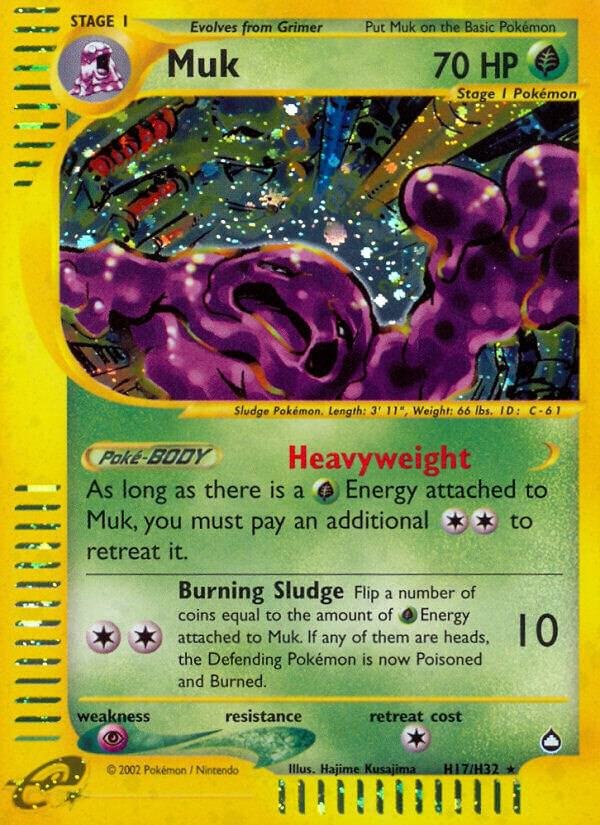 Muk (H17) H17/H32 Holofoil Aquapolis