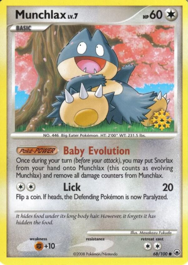 Munchlax 68/100 068/100 Normal Countdown Calendar Promos