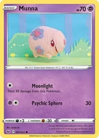 Munna | 087/202 | Reverse Holofoil | SWSH01: Sword & Shield Base Set