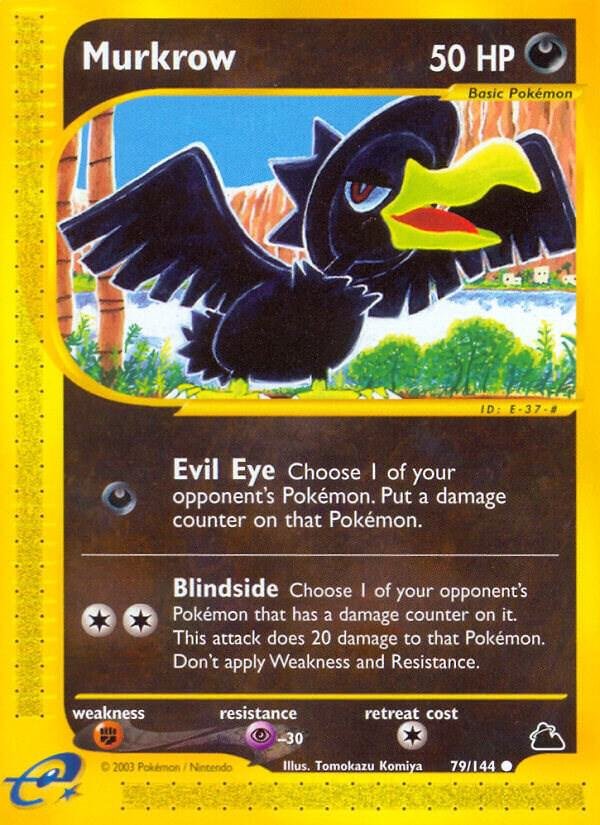 Murkrow 079/144 Reverse Holofoil Skyridge Murkrow 079/144 Reverse Holofoil Skyridge