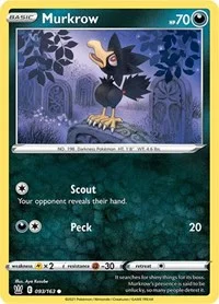 Murkrow | 093/163 | Reverse Holofoil | SWSH05: Battle Styles Murkrow | 093/163 | Reverse Holofoil | SWSH05: Battle Styles