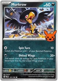 Murkrow | 131/193 | Normal | Trick or Trade BOOster Bundle 2023 Murkrow | 131/193 | Normal | Trick or Trade BOOster Bundle 2023