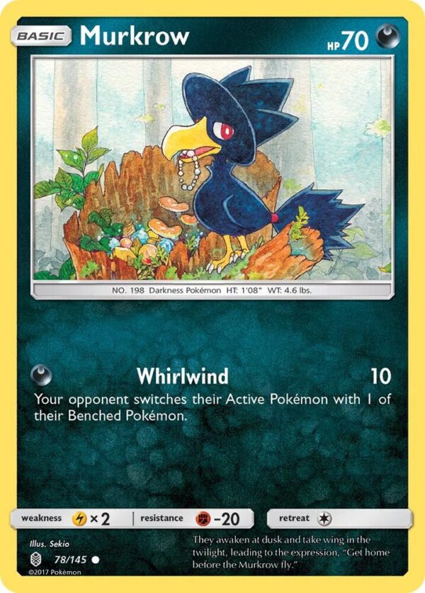 Murkrow 78/145 Reverse Holofoil SM – Guardians Rising