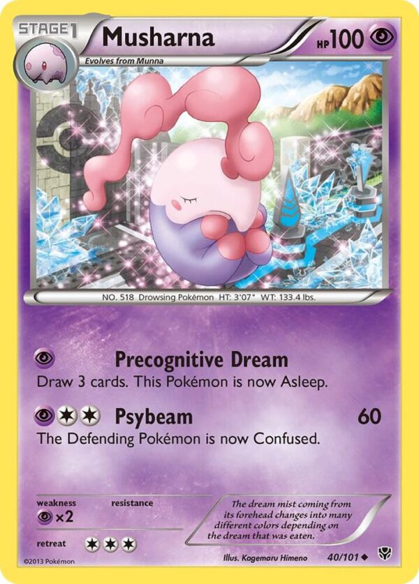 Musharna 40/101 Reverse Holofoil Plasma Blast