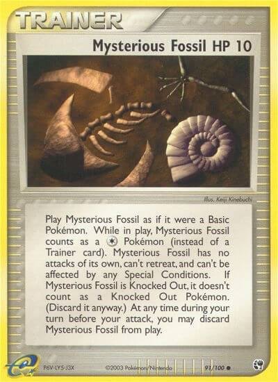 Mysterious Fossil 91/100 Reverse Holofoil Sandstorm