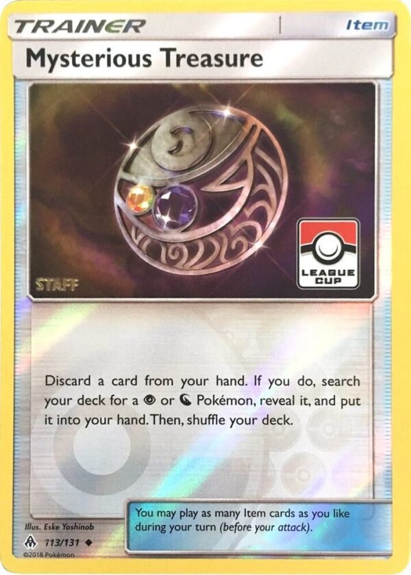Mysterious Treasure 113/131 (League Cup) [Staff] Reverse Holofoil League & Championship Cards