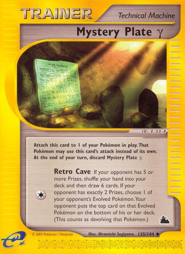 Mystery Plate Gamma 135/144 Reverse Holofoil Skyridge