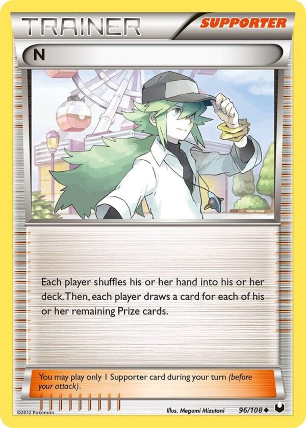 N (Supporter) 96/108 Reverse Holofoil Dark Explorers
