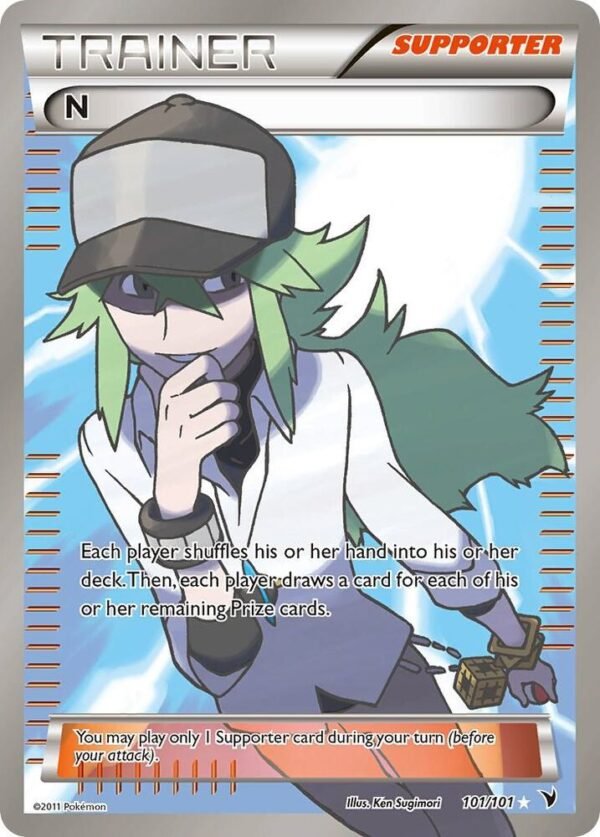 N (Supporter) (Full Art) 101/101 Holofoil Noble Victories N (Supporter) (Full Art) 101/101 Holofoil Noble Victories