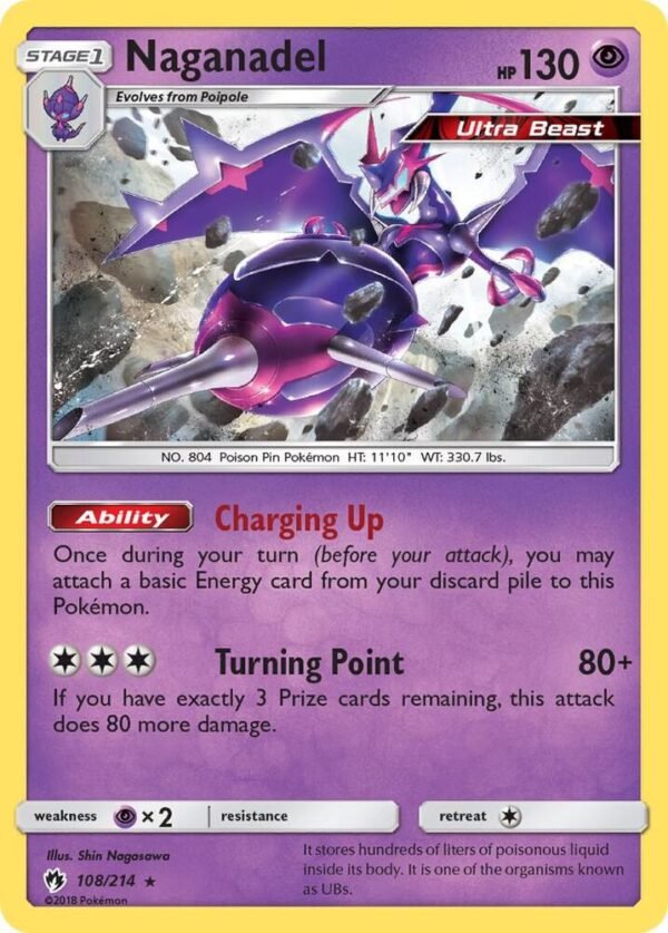 Naganadel 108/214 Reverse Holofoil SM – Lost Thunder Naganadel 108/214 Reverse Holofoil SM – Lost Thunder